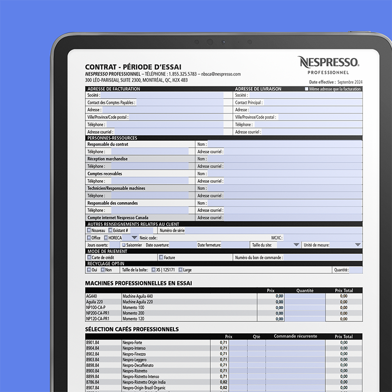 PDF interactif Nespresso